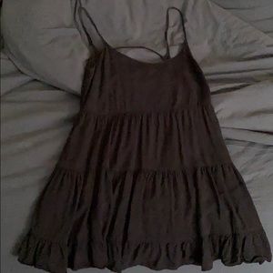 Black mini ruffle dress